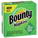 Bounty Napkins, White, 1-Ply, 2Pk