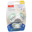 Nuk Orthodontic Pacifier, Silicone, Glows, Value Pack