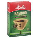 Melitta Bamboo Paper Cone Coffee Filters, #4 Size