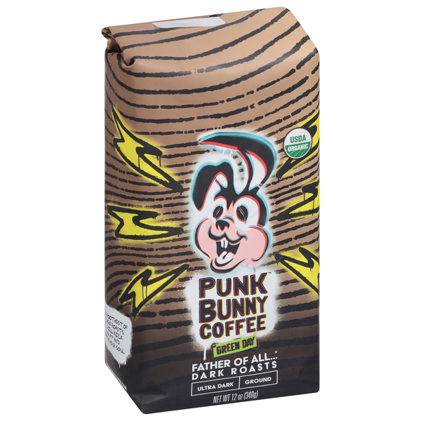 Punk Bunny Coffee, Father of All, Dark Roast, Ground, Ultra Dark