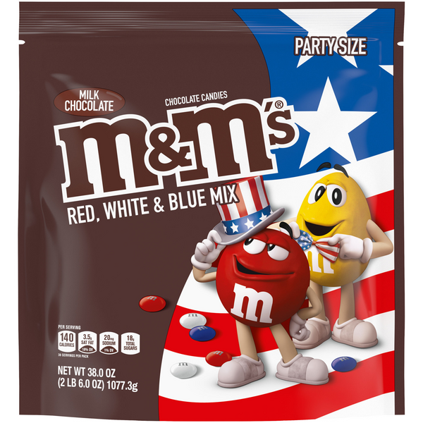 M&M's Milk Chocolate Red White & Blue Mix Party Size
