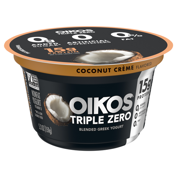 コーヨー　ナノクリーム 100g Oikos Triple Zero Coconut Creme Greek Yogurt | Hy-Vee Aisles