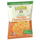 Annie's Corn Puffs, Organic, Baked, Cheddar Cheesy Smiles