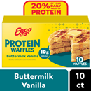 Eggo Protein Frozen Waffles Buttermilk Vanilla 10 Count