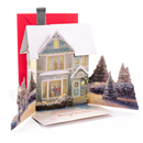 Hallmark Musical Christmas Pop Up Card with Lights (Displayable Dimensional Thomas Kinkade House Plays We Wish You a Merry Christmas) #16