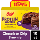 Eggo Protein Waffles, Chocolate Chip Brownie, 10Ct