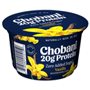 Chobani 20G Protein Vanilla Yogurt, Zero Added Sugar