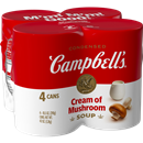 Campbell's Cream of Mushroom Condensed Soup 4-10.5 Oz