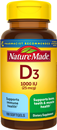 Nature Made Vitamin D3 1000 IU Softgels