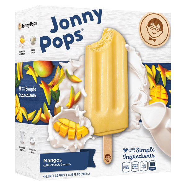 Johnny Pops Mangos with Fresh Cream 4-2.06 Fl Oz | Hy-Vee