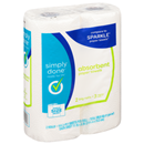 Simply Done Paper Towels, Absorbent, Simple Size Select, 2-Ply