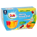 Dole Cherry Mixed Fruit In 100% Fruit Juice 4 Count