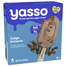 Yasso Frozen GreekY ogurt Bars, Fudge Brownie, 4-3.5 fl oz