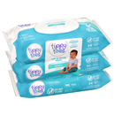 Tippy Toes Sensitive Fragrance Free Baby Wipes Refills 3-64 Ct