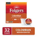 Folgers Colombian Coffee, Medium Roast, Keurig K-Cup Pods, 32 Count Box