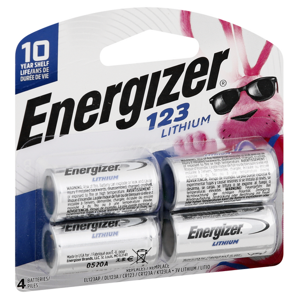 Energizer 123 piles lithium (4 unités) - lithium 123 batteries (4 units), Delivery Near You