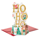 Hallmark Paper Wonder Pop-Up Christmas Card (Ho Ho Ho) Santa Claus And Elf #4