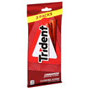 Trident Gum, Sugar Free, Cinnamon, 3 Packs