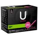 U by Kotex Click Compact Tampons, Super Absorbency, Unscented