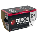 Oikos Triple Zero Cherry Nonfat Greek Yogurt, 4Ct