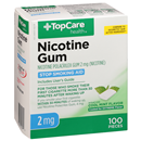 Top Care Nicotine Polacrilex Gum USP 2mg Stop Smoking Aid, Cool Mint