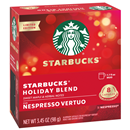 Starbucks Nespresso Vertuo, Holiday Blend, 8Ct