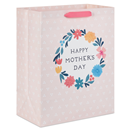 Hallmark 13" Large Mother's Day Gift Bag (Flower Wreath On Pink)