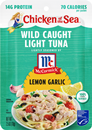 Chicken of the Sea Tuna, Light, Wild Caught, Lemon Garlic