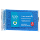 Simply Done Non-Scratch Sponges 3Ct