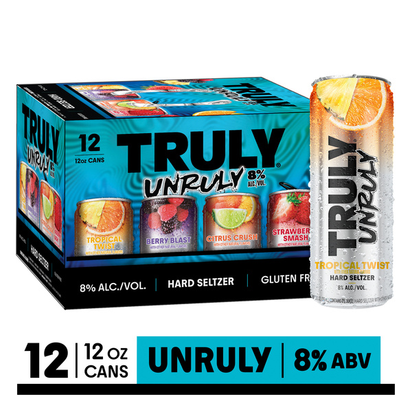 TRULY Unruly Hard Seltzer Variety Pack 8% ABV (12 fl. oz. Can