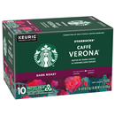 Starbucks Caffe Verona Dark Ground Coffee K-Cups 10-0.42 oz ea
