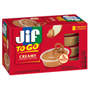 Jif to Go Peanut Butter, Creamy, 8-1.1 oz Cups