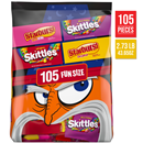 Mars Skittles & Starburst Halloween Candy Variety Bag, 105 Fun Size