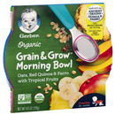 Gerber Grain & Grow Organic Oats, Red Quinoa & Farro with Tropical Fruits Morning Bowl Baby Food
