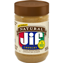 Jif Natural Crunchy Peanut Butter Spread – Contains 90% Peanuts