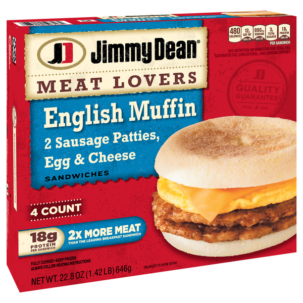 Great Value Bacon Cheeseburger Sandwiches, 4 Count (Frozen) 