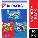 Nabisco Cookie Variety Pack, Oreo Mini, Nutter Butter Bites, Mini Chips Ahoy! 10-1 oz Snack Packs
