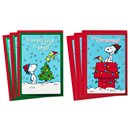 Hallmark Peanuts Christmas Cards Assortment, Snoopy and Woodstock (6 Cards with Envelopes, 2 Designs) #5