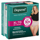Depend for Women XL Maximum Absorbency Underwear, Blush Color