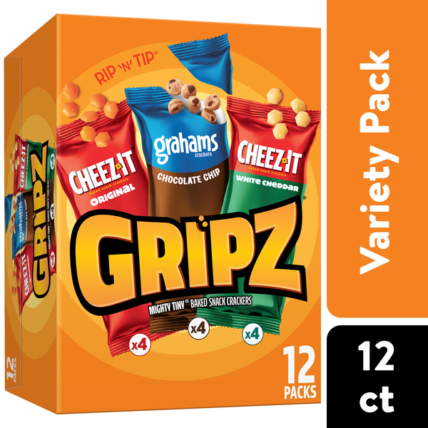 Gripz Mini Snack Crackers Variety Pack 12 Count | Hy-Vee Aisles