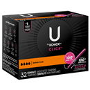 U by Kotex Click Compact Tampons, Super Plus Absorbency, Unscented