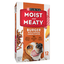 Purina Moist & Meaty Burger with Cheddar Cheese Flavor Dog Food 12 ct Box
