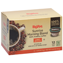 Hy-Vee Sunrise Morning Blend, 100% Arabica Coffee, Light, Single Serve Pods 12-0.39 oz