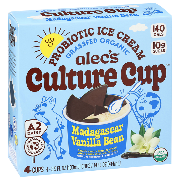 Alec's Culture Cup Madagascar Vanilla Bean Probiotic Ice Cream 4