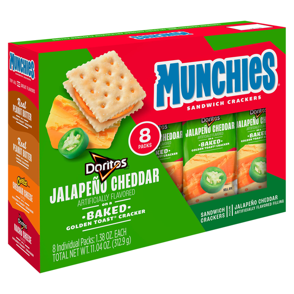 Frito Lay Munchies 2 Go Snacks Jalapeno Cheddar Sandwich Crackers