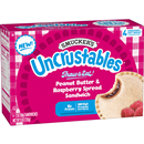Smuckers Uncrustables PB&J Sandwiches, Peanut Butter & Raspberry Spread, 4-2 oz Sandwiches