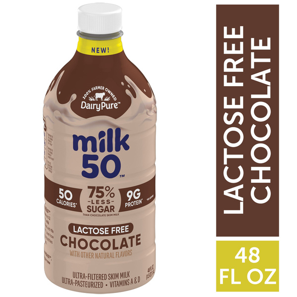 DairyPure Milk 50 Chocolate Lactose Free Skim Milk | Hy-Vee Aisles