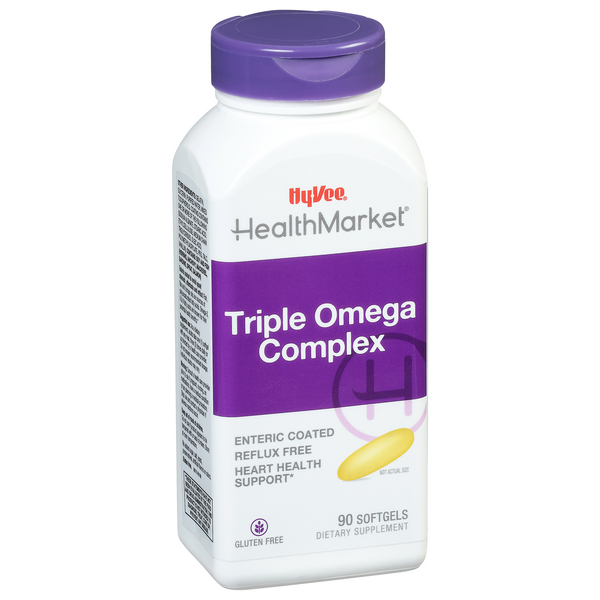 Hy Vee HealthMarket All Natural Triple Omega Complex 3 6 9 Enteric