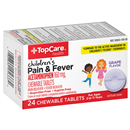 TopCare Health Children's Pain & Fever Grape Flavor Chewable Tablets