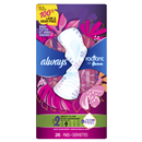 Always Radiant Light Clean Scent Heavy Flexi-Wings Pads with Flex Foam 26 ct Box